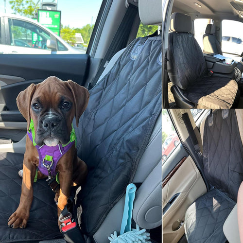 Dog Seat Cover Cars Trucks Suvs, Thick 600D Heavy Duty Pets Car Seat Cover, Waterproof & Wear-Resistant Durable Nonslip Backing & Hammock Convertible, Black, 2 Pack | Thick 600D Oxford, Heavy Duty, Waterproof & Wear-Resistant, Durable Nonslip Backing Pet Car Seat Cover