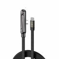 2 in 1 240W PD USB C Cable Foldable Rotatable Phone Stand 90° Elbow Gaming Braided 480Mbps Fast Charging Data Wir